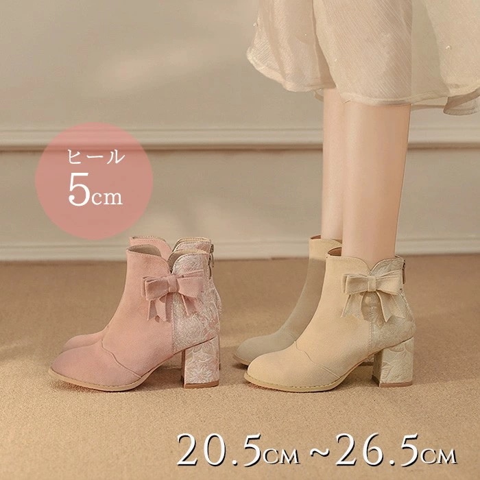 スエード ショートブーツ ロリータ靴 レースアップ 編み上げ サイドジップ 厚底 甘ロリータ パンプス シューズ ゴスロリ ロリィタ靴 ストラップ レディース メイド靴 可愛い 女の子 文化祭 イベン