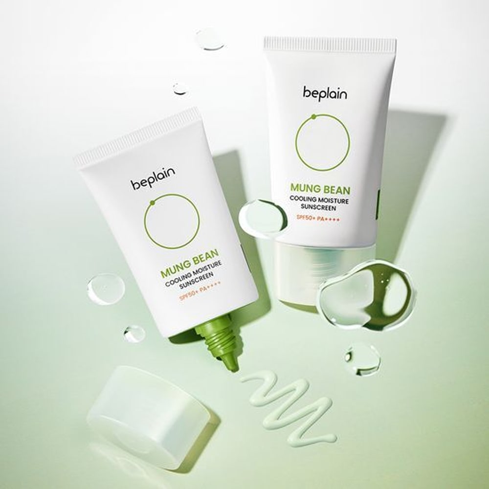 비플레인 BEPLAIN 수분선 녹두 쿨링 수분 선크림 50ml 1+1
