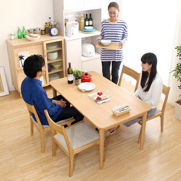 ダイニング5点セット 北欧 ロースタイル テーブル チェアー 低め 椅子 4脚