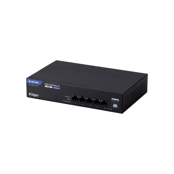EHB-UG2D05-PL 法人向けスイッチングハブ/アンマネージ/Giga/PoE/5ポート/3年保証