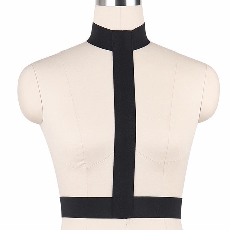 ボンデージ風 ブラックボディーハーネス (レボリューション) スレイブベルト ガーター ネックレス ウエスト ベルト レディース 黒色 SM風 コスプレ 仮装 ハロウィン ボンテージ mtr392 6,776円