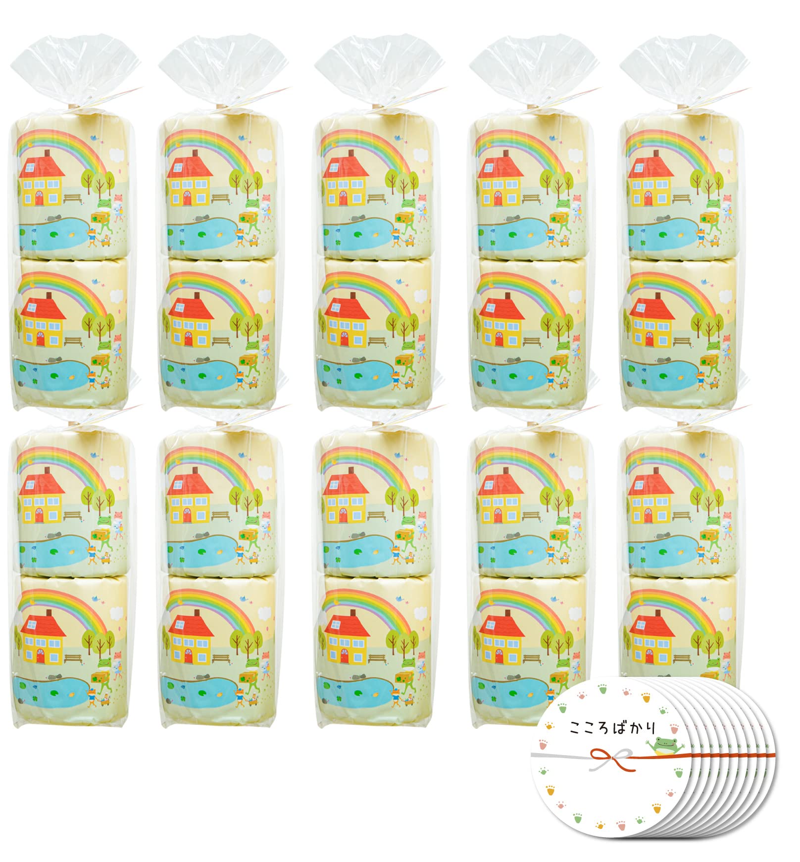 10個セット【のしシール付き】おうちをカエル 引っ越しあいさつ用【引越し 挨拶 粗品 ギフト 景品 展示会 イベント】かわいいトイレットペーパー