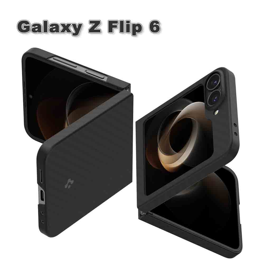 即納 ギャラクシーGalaxy Z Flip6 ケース PC ワイヤレス充電対応 カメラ保護 ブラック ケース ゼットフリップ 耐衝撃 軽量 カバー 送料無料