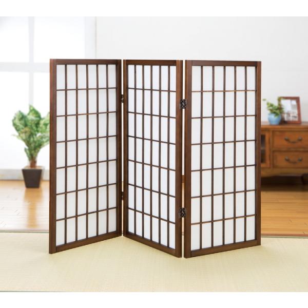 パーテーション 折りたたみ おしゃれ 木製 格子 衝立 間仕切り 和風モダン 目隠し パーティション インテリアスクリーン 折り畳み 幅44cmx高さ90 x3連