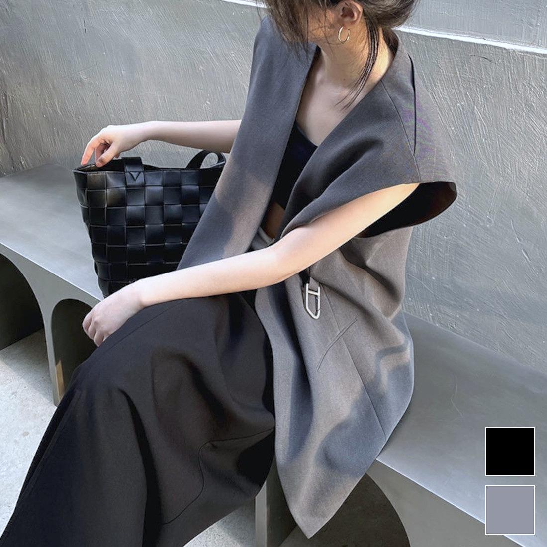 高品質大割引夏の活躍アイテム大人のための軽やかジレ アウター 羽織 ベスト ノースリーブ ジャケット ライトアウター おしゃれ キレイめスタイル オフィス 通勤 華やか ロングシーズン 洗練 こなれ感