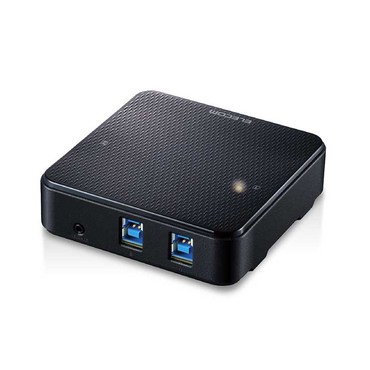 USB切替器 USB3.0 PC側2ポート 接続機器4ポート 手元スイッチ ブラック