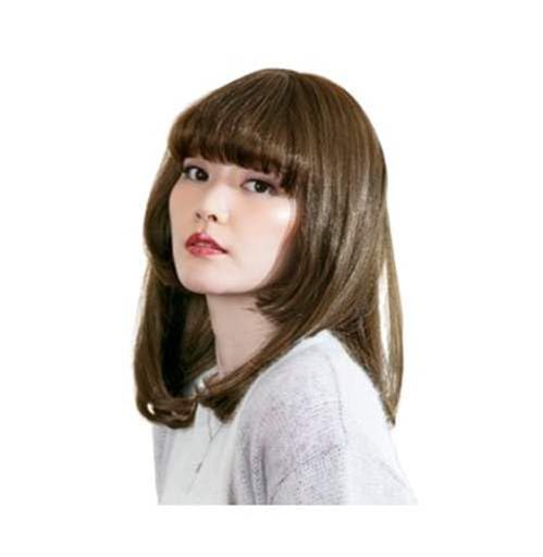 【プリシラ】オールウィッグクラシックガールミディ 耐熱ダークブラウン フルウィッグ 自然 かつら 女性 耐熱 コスプレ レディース ボブ かわいい ミディアム 女性用 ウイッグ オールウィッグ クラシ