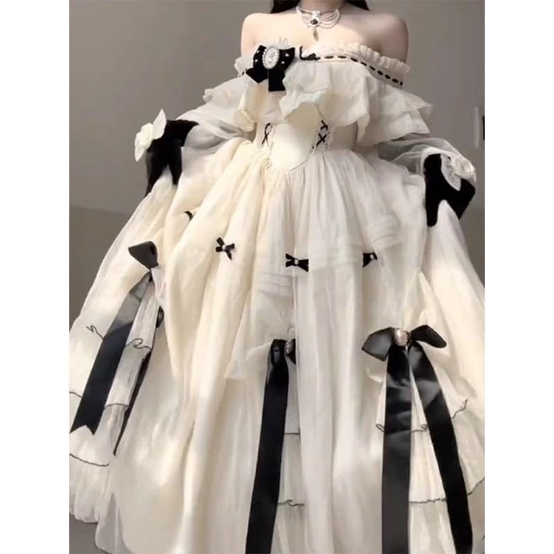 エレガントで甘い女性丈夫なロリータドレス女性用の美しいロリータプリンセスドレス