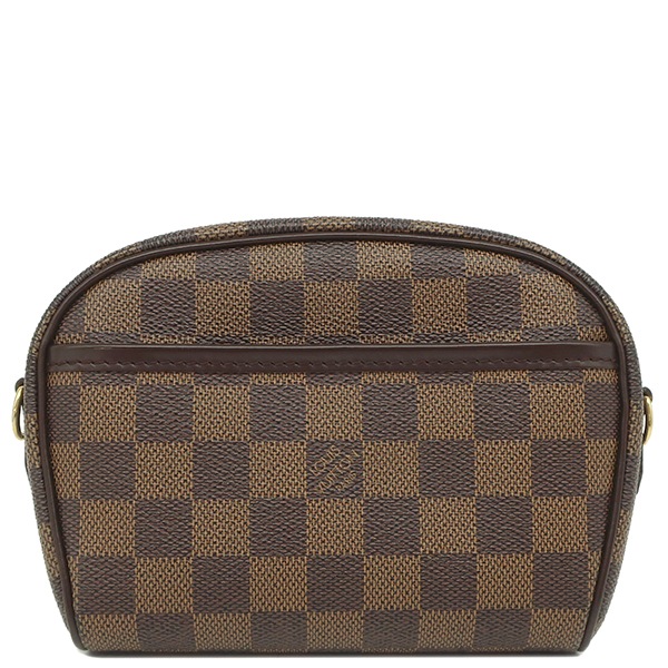 ルイヴィトン LOUIS VUITTON ショルダーバッグ ポシェット イパネマ ダミエキャンバス ダミエエベヌ ゴールド金具 ウエストバッグ 茶 N51296 VI0094【中古】