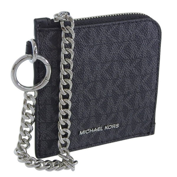マイケルコース カードケース コインケース 小銭入れ レディース アウトレット ブラック JET SET TRAVEL MD ZA WALLET W/CHAIN 35S6STVC6B-BLACK MI