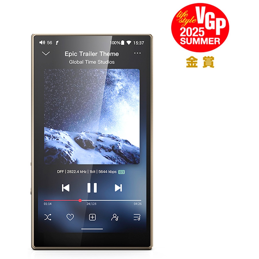 フィーオ FIO-M21-G デジタルオーディオプレーヤー64GB内蔵メモリ+外部メモリ対応（チタニウムゴールド） FIOM21G