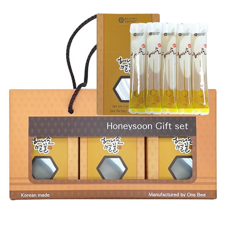 ハニースン 野生花 飼養蜂蜜 30スティック x3(総90スティック)/1包ずつ個別包装で便利に