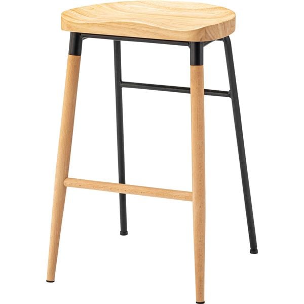 ハイスツール 約W41.5xD42xH65cm ブラック 組立品