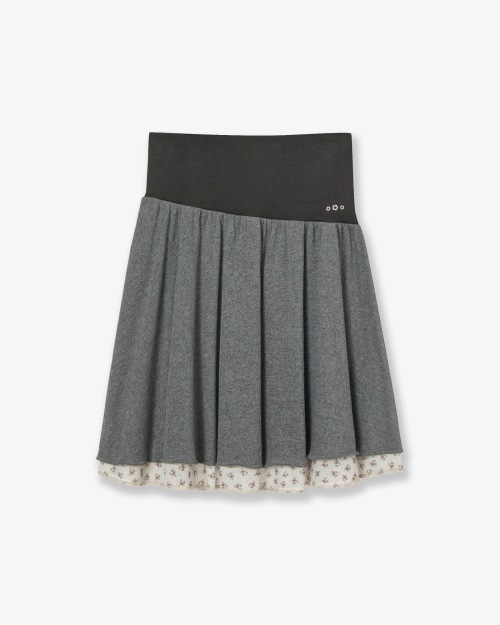 【AEAE】 LAYERED SKIRT [CHARCOAL] 正規品