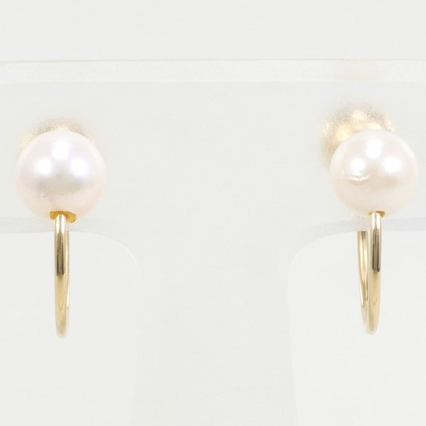 K18 18金 YG イエローゴールド イヤリング パール(真珠) ジュエリー 中古