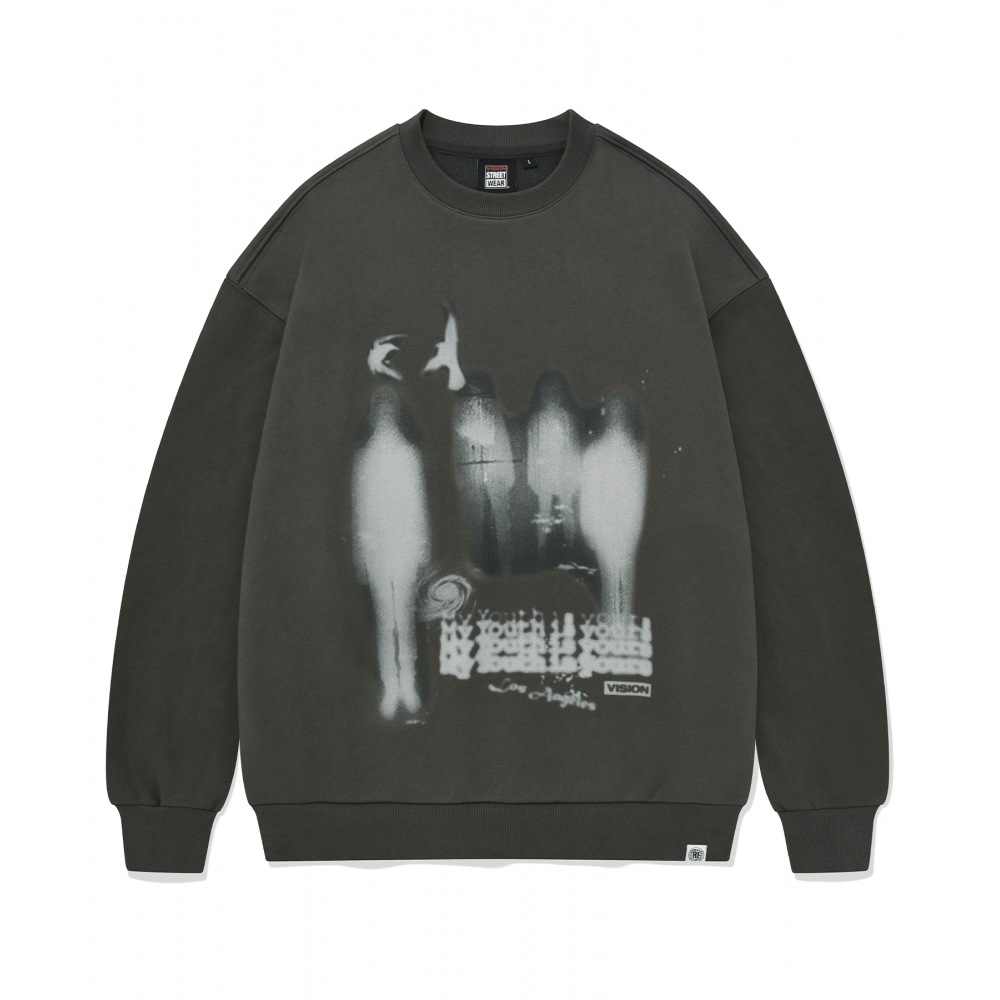 ビジョン ストリートウェア VSW ユース クルーネック チャコール