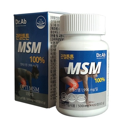ドクターアブ 関節丈夫 MSM 100% 120錠x2本 膝関節 軟骨 食品医薬品安全処 承認 MSM