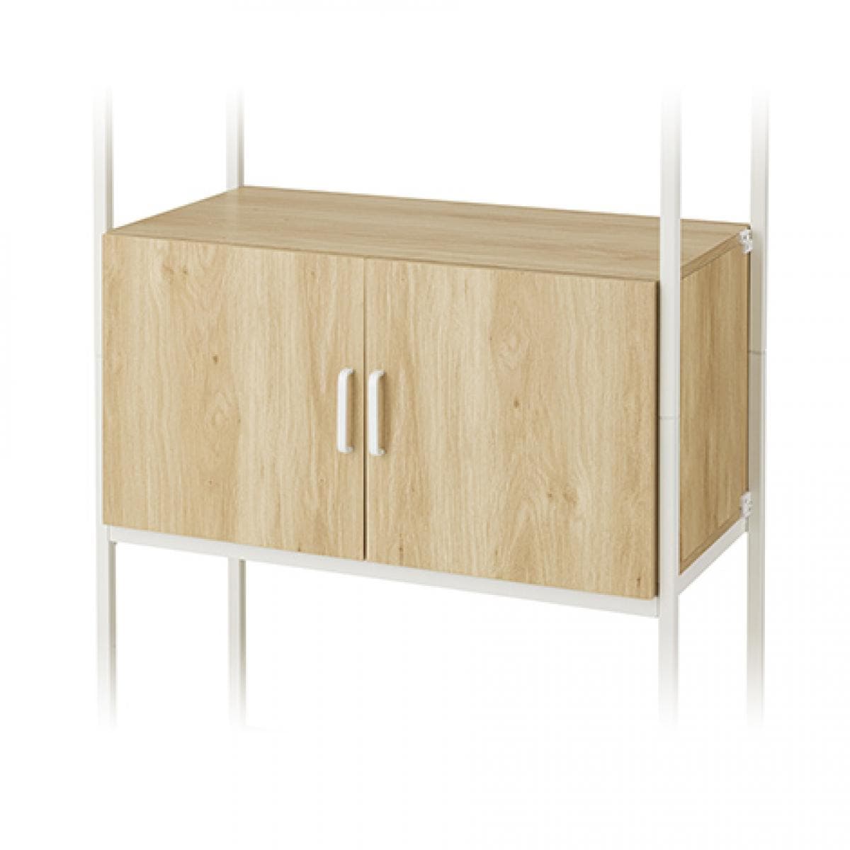 ドウシシャ ウッドシェルフ用 キャビネット CN-FCB80NA ナチュラル 幅74.5cm奥行42cm ルミナス スチールラックパーツ