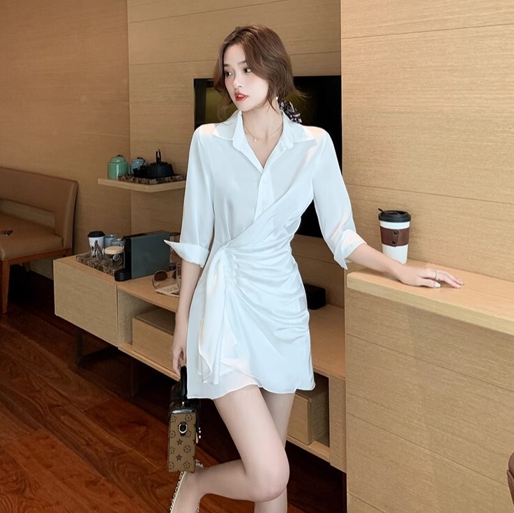 ワンピース シャツドレス ワンピドレス ショート丈 かわいい 大人可愛い きれいめ カジュアル 大人 上品 おしゃれ お洒落 かっこいい 大人女子 ラブリー キュート ガーリー 個性的 クール