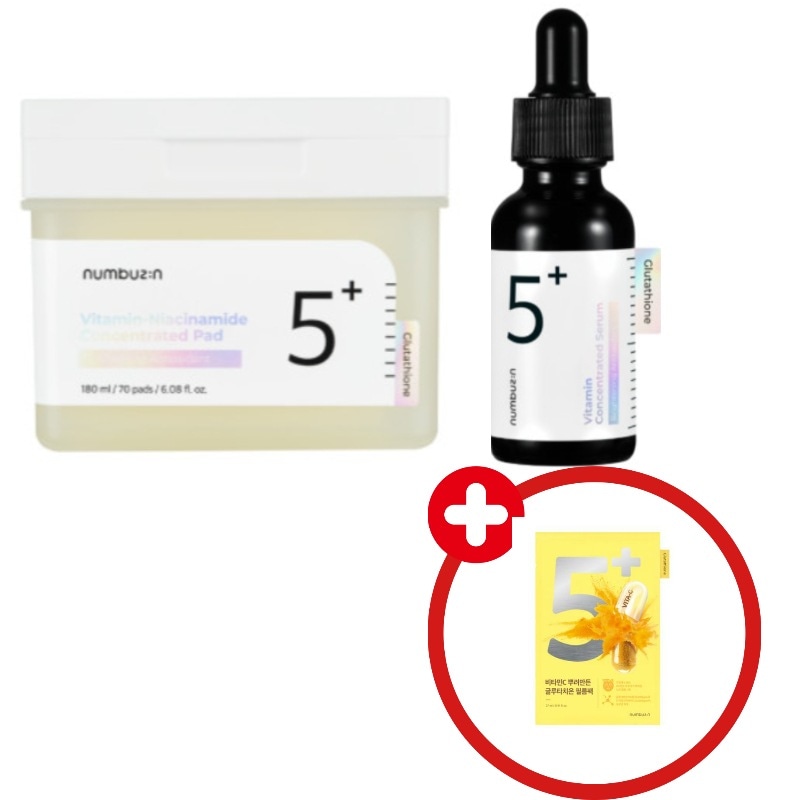 [5番マスクパック1枚贈呈]5番グルタチオンCアンプル30ml+フィルムパッド70Pセット