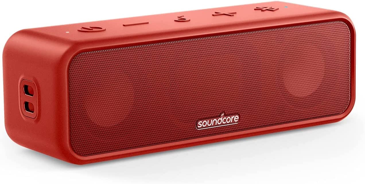 Soundcore 3 Bluetooth スピーカー Type-C接続 IPX7防水（レッド）