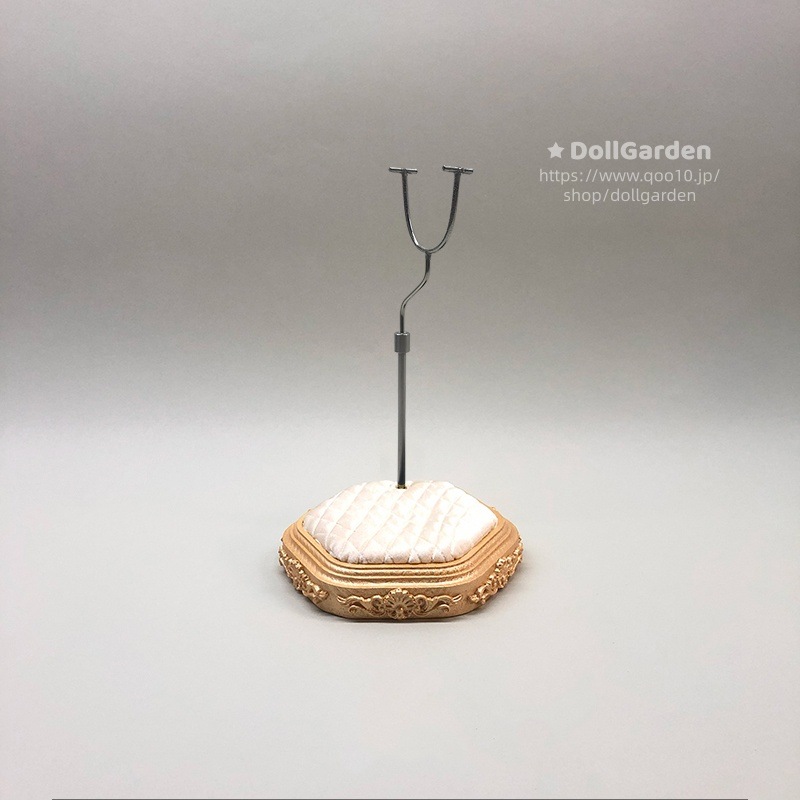 BJD ドール用スタンド ゴールドベース白布 1/6 YOSD 1/4 MSD 1/3 SD ブライス kumako Popovy Siste体 1/12 ob11 ob22 ob24 サイズ人形用