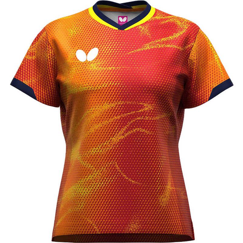 バタフライ　卓球用品 Butterfly エリスター12・シャツ [女性用 /Oサイズ] ダージリンレッド (返品交換不可)　47149