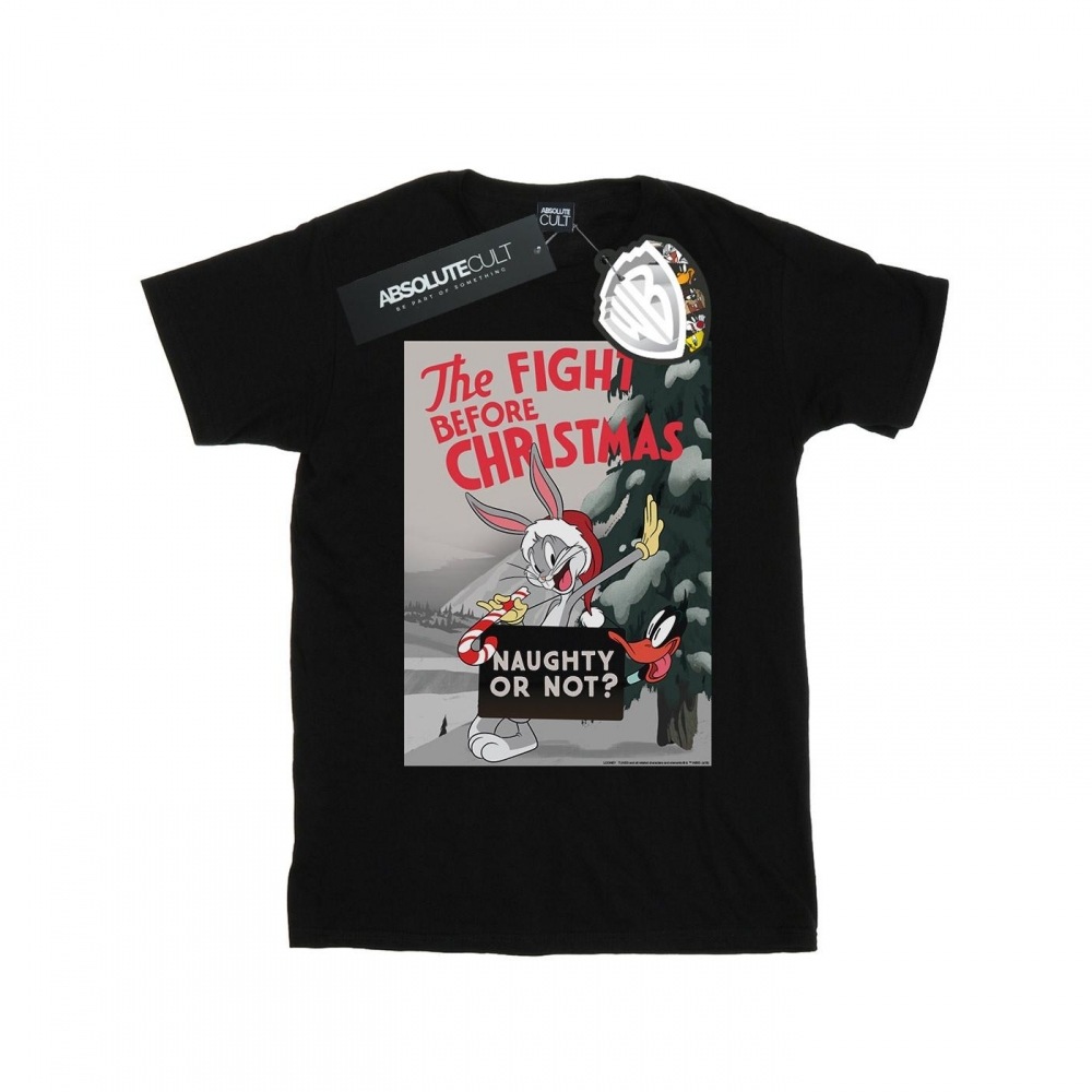 (英国より直送) ルーニー・テューンズメンズザ・ファイト・ビフォア・クリスマス Tシャツ