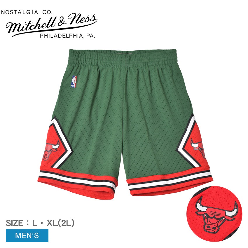 ミッチェル＆ネス NBA GREEN WEEK SWINGMAN SHORTS BULL 08-09 SMSHGS18224-CBUDKGN08 メンズ Chicago Bulls