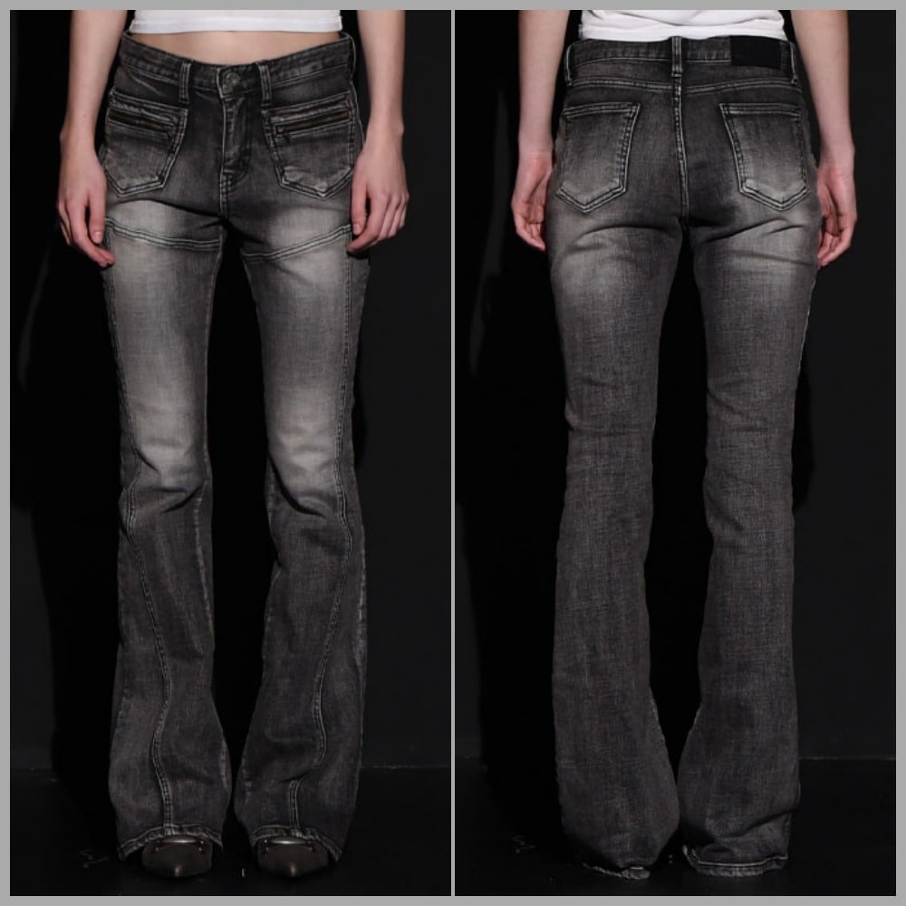 ☆人気【BOHEMIAN SEOUL】FRONT POCKET BOOTS CUT DENIM PANT.S BOHEMSEO(ボヘミアンソウル) デニム・ジーパン(レディース