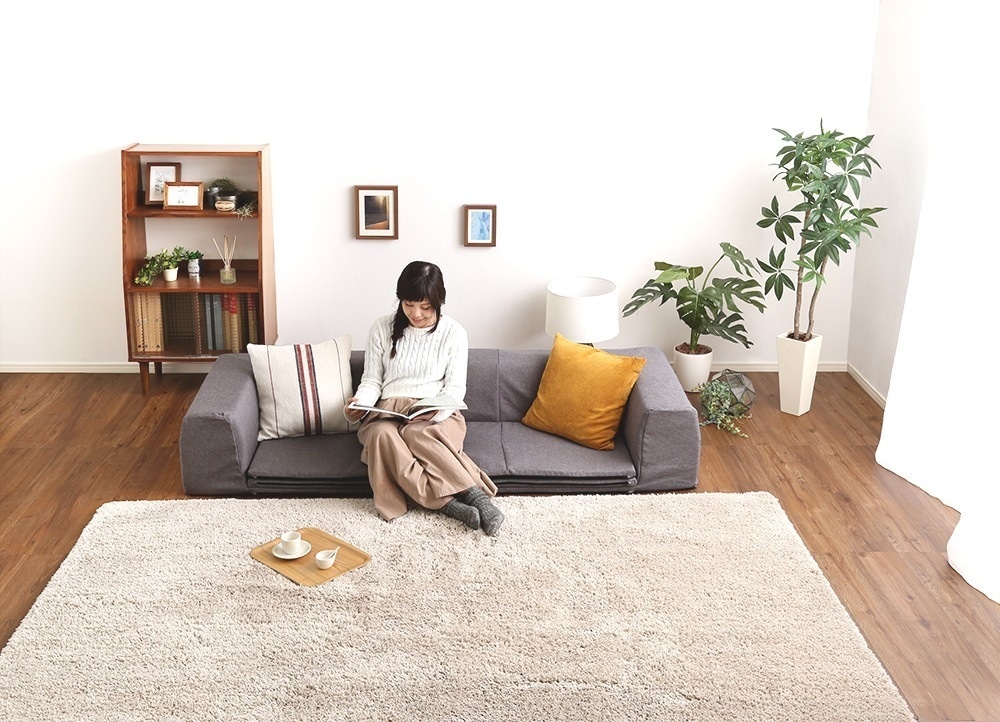 ソファー ソファ 2人掛け ローソファ 二人掛け 二人用 2人用 フロアマット カウチ 日本製 カバーが洗える