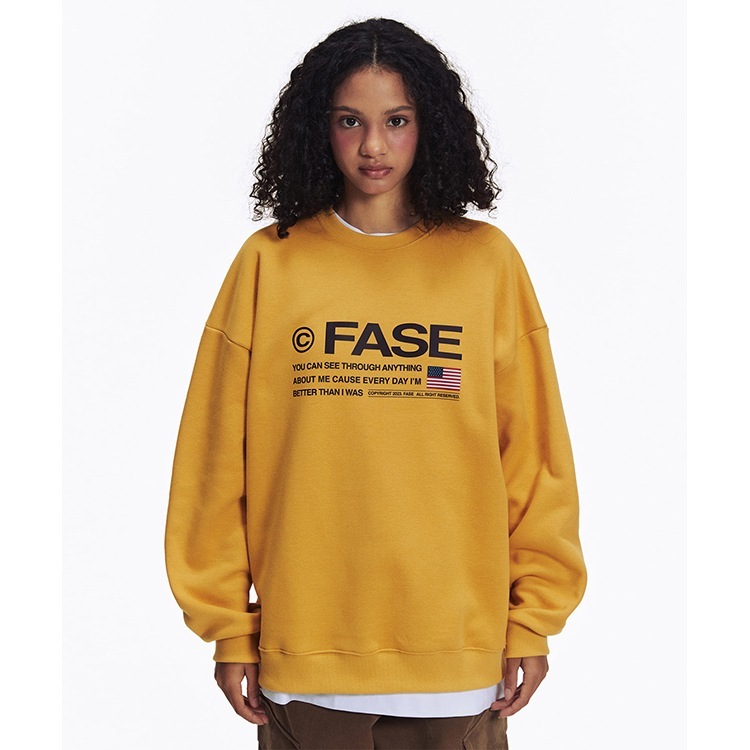FLAG LOGO SWEATSHIRTS - MUSTARD