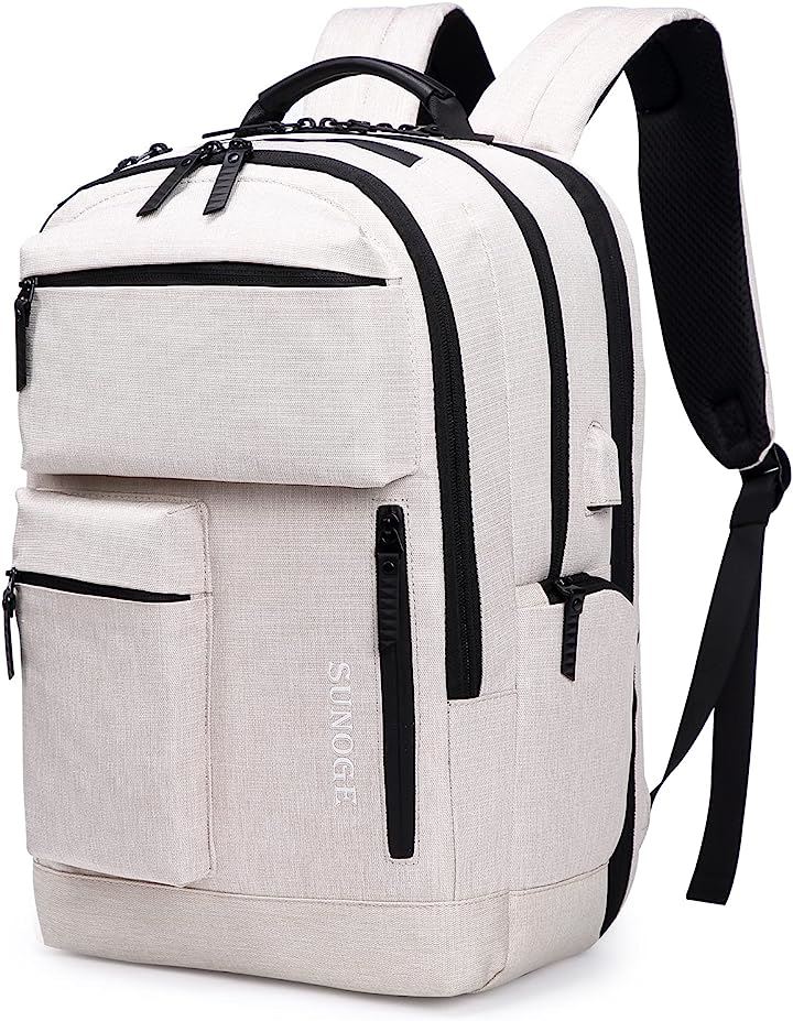 リュック ビジネスリュック バックパック リュックサック 防水 撥水加工 大容量 軽量 メンズ レディース 兼用( 7.ベージュ)