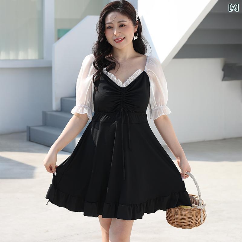 大きめサイズ 水着 レディース スリム お腹カバー ガール ワンピース水着 スカート かわいい 夏 ハイエンド スカート スタイル 魅惑的 スパ