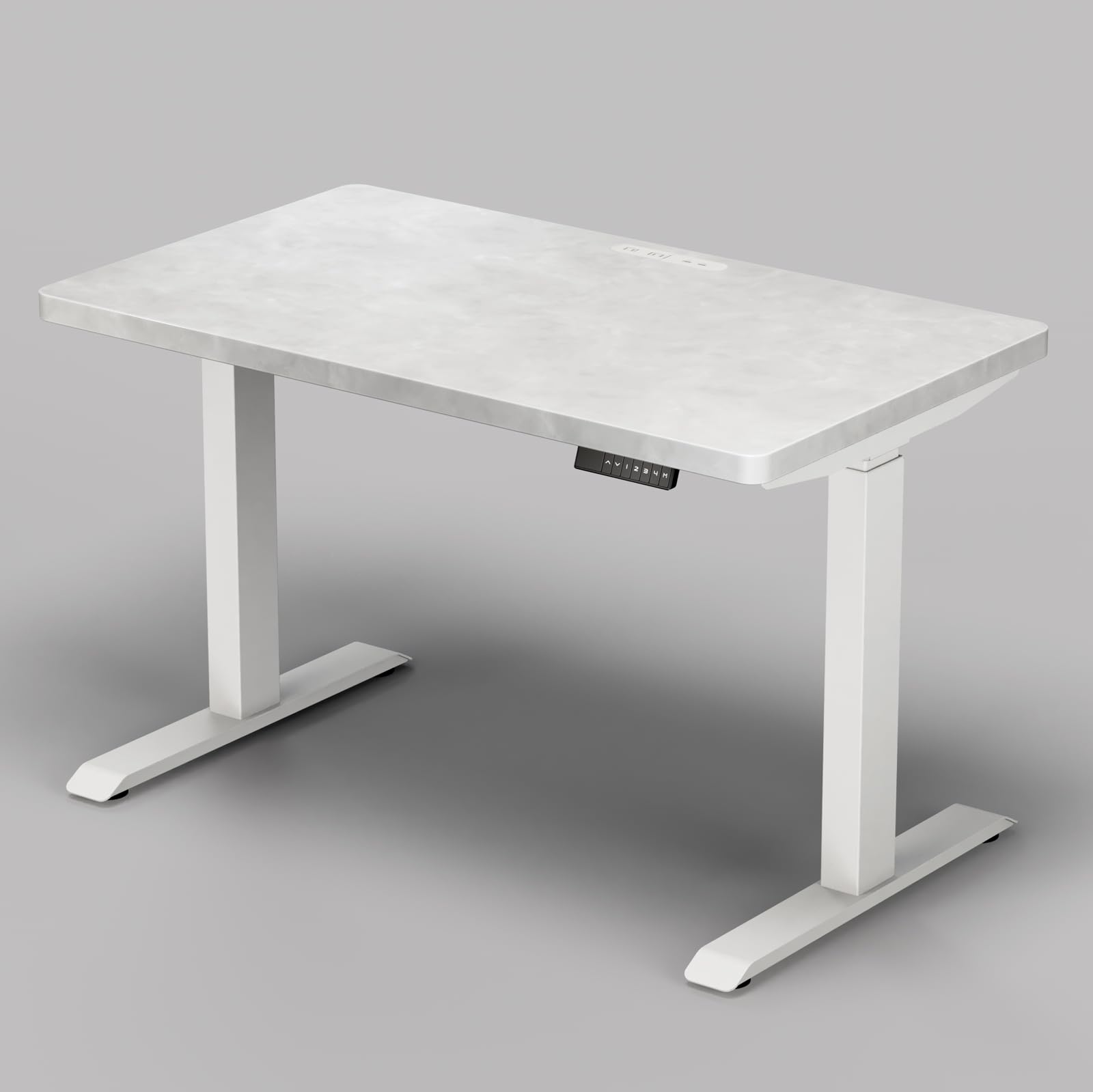 山善 昇降デスク 電動 昇降式 スタンディングデスク 上下昇降 pc オフィスデスク テレワーク 電源タップ付きUSB×2/コンセント×2 120×70×72.5-118.5cm 83577