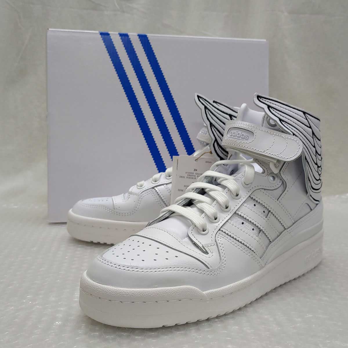 【中古・未使用品】ジェレミー・スコット × アディダス adidas オリジナルス フォーラム ウィングス 4.0 GX9445 ホワイト 25.5cm スニーカー メンズ