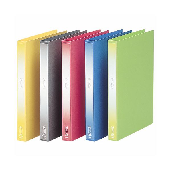 （まとめ）ライオン事務器 リングファイル（イーファイル） A4タテ 2穴 160枚収容 背幅33mm グレー RF-23De 1冊 (×30セット)