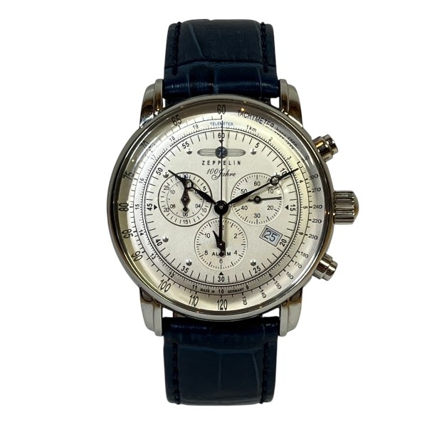 ツェッペリン 100周年記念シリーズ クロノグラフアラーム クォーツ 腕時計 メンズ 【中古】