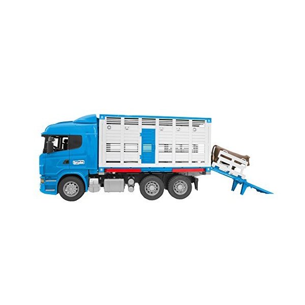 Bruder 3549 Scaina R-Series Transportation Truck with 1 Cattle Scaled Model Vehicles, Multi-Colour 並
