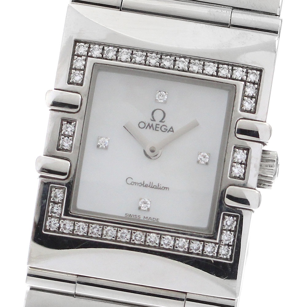 オメガ OMEGA 1528.76 コンステレーション カレ ダイヤベゼル クォーツ レディース 保証書付き_902745【中古】