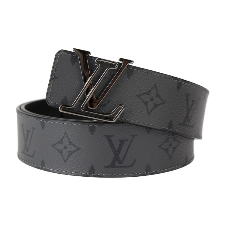 超美品 LOUIS VUITTON ルイ ヴィトン ベルト M0373S サンチュール LV ライン 40MM リバーシブル モノグラム エクリプス リバース 表記サイズ 100/40 PVC レザー