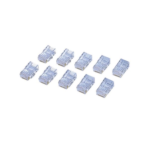 (まとめ) エレコム カテゴリー6対応 RJ45コネクタ 単線・より線対応 LD-6RJ45T10 1セット（10個） (×10セット)