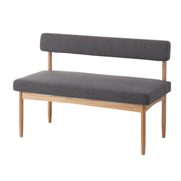 ダイニングベンチ 背もたれ付き 2人掛け 北欧 ナチュラル カントリー