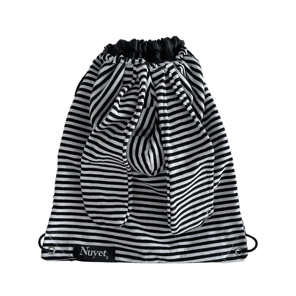 ●NUYET● Rabbit hoodie bag NUYET】 STRIPE RABBIT HOODIE BAG その他 バッグ