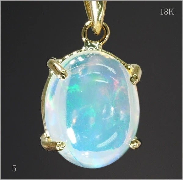 18金 天然 オパール ネックレス 数量限定 No.013786-5 刻印有 K18 74