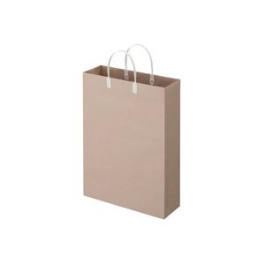 （まとめ） TANOSEE ラミネートクラフトバッグ 大 ヨコ320×タテ440×マチ幅110mm 白 1パック（10枚） (×3セット)