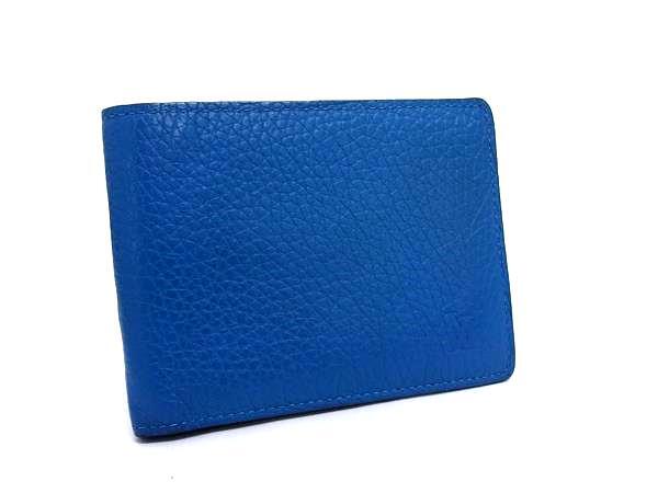 財布 ポルトフォイユ ミュルティプル M58190 ブルー トリヨンレザー メンズ 二つ折り財布【本物保証】