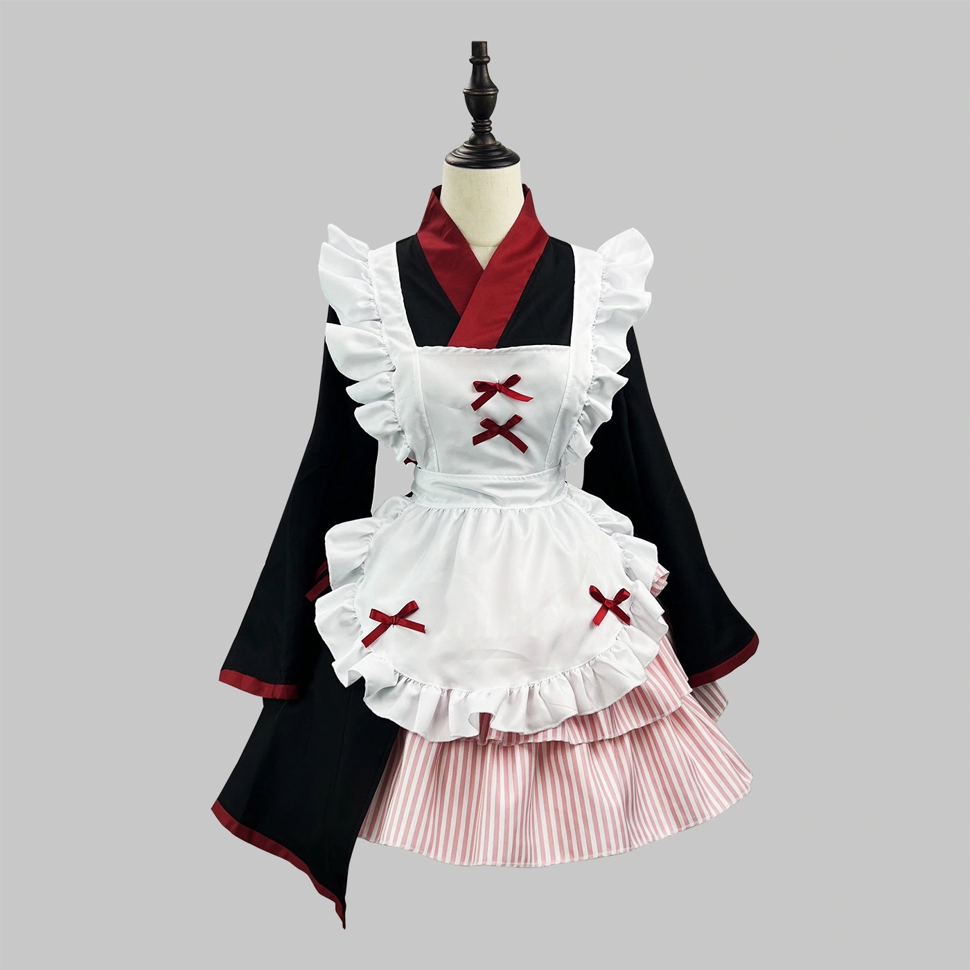 【2025新作】正規品新品日韓着物メイド服cos大きいサイズlolitaかわいい二次元長袖メイドユニフォーム