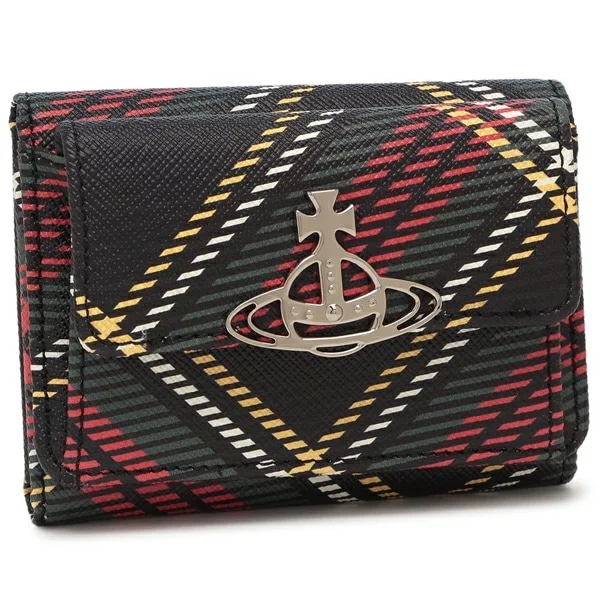 三つ折り財布 チェック柄 レッド マルチカラー レディース VIVIENNE WESTWOOD 5115002UW S0022 N302
