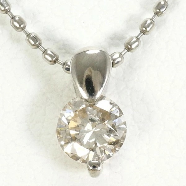 PT900 プラチナ PT850 ネックレス ブラウンダイヤ 0.25 ジュエリー 中古